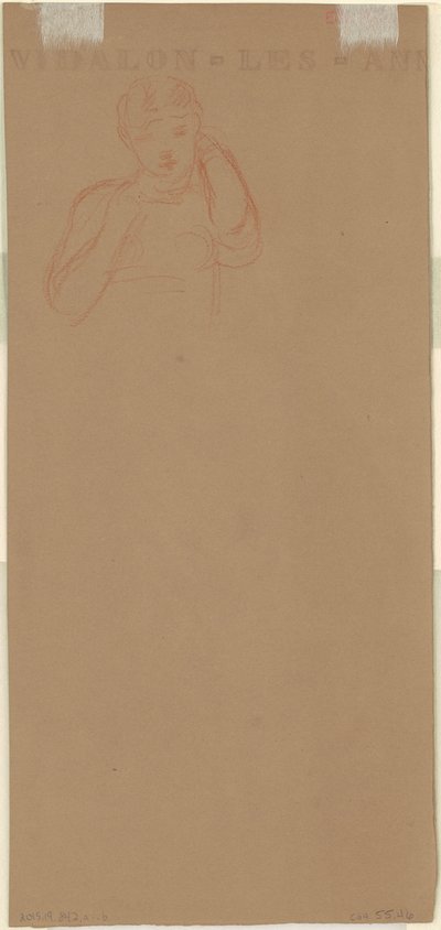 Studie for "Greek Girls Bathing" [verso] av Elihu Vedder