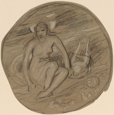 Studie for musikk, ca. 1890. av Elihu Vedder