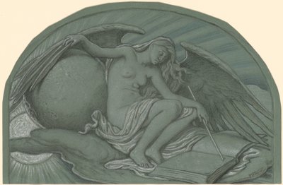 Studie for The Eclipse of the Sun by the Moon, 1892. av Elihu Vedder