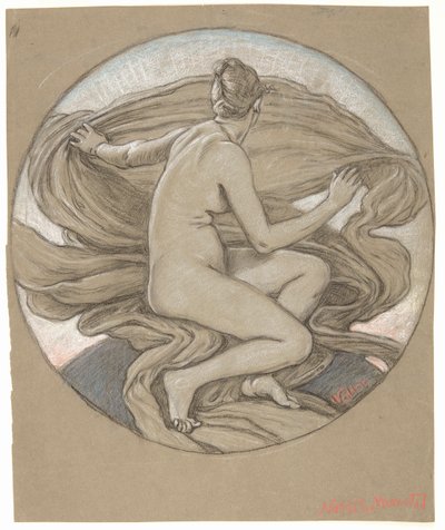 Studie for "The Morning Glory" av Elihu Vedder