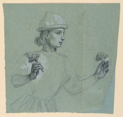 Studie for "Bryllupsprosesjon" av Elihu Vedder