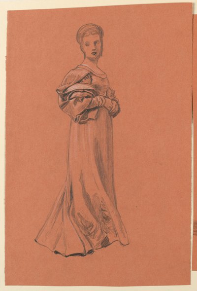 Studie for "Bryllupsprosesjon" av Elihu Vedder