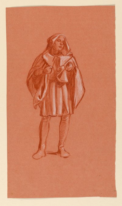 Studie for "Bryllupsprosesjon" av Elihu Vedder