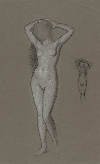 Studie for Venus-figuren av Elihu Vedder