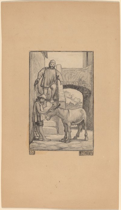 Sønnen og eselet av Elihu Vedder