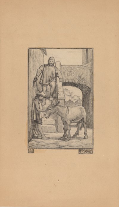 Sønnen og eselet, 1863. av Elihu Vedder