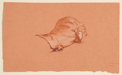 draperistudie for kostymert mannlig torso av Elihu Vedder