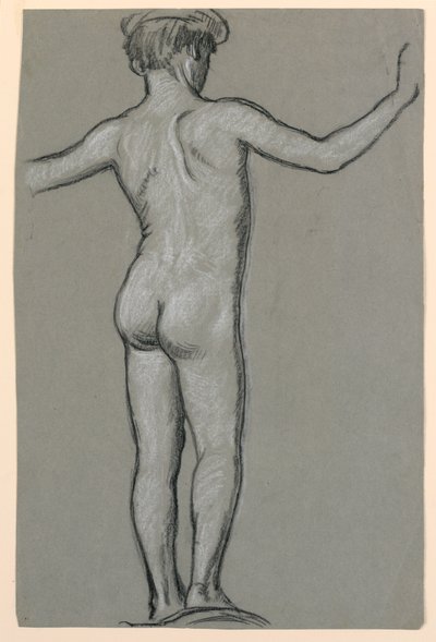 figurstudie for en fontenedesign av Elihu Vedder