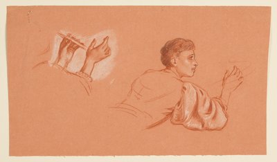 studier av kostymede mannsfigurer av Elihu Vedder