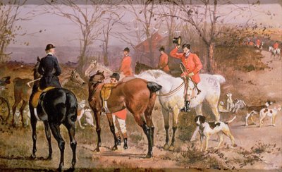 Jaktscene fra Pardon Hall, Essex av Elisabeth Arkwright