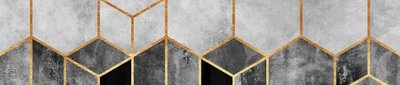 Gullfarget geometrisk marmor av Elisabeth Fredriksson