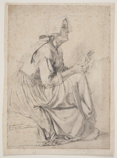 1. studie for bildet med kvinnene ved Fontaine i A. av Elisabeth Jerichau Baumann
