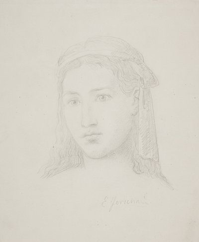 Kvinnelig hode av Elisabeth Jerichau Baumann