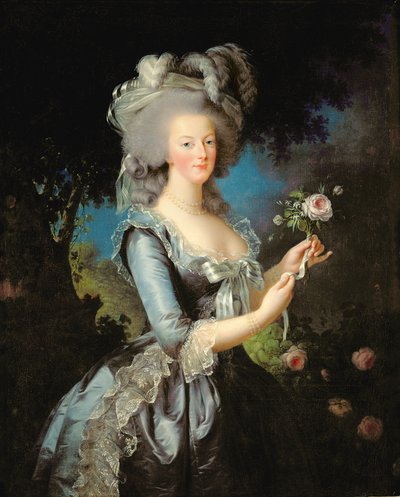 Marie Antoinette med en rose av Elisabeth Louise Vigee Lebrun