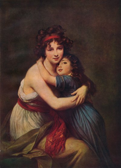 Madame Vigee Lebrun og datteren hennes, Jeanne Lucie Louise, 1789, 1938 av Elisabeth Louise Vigee Lebrun