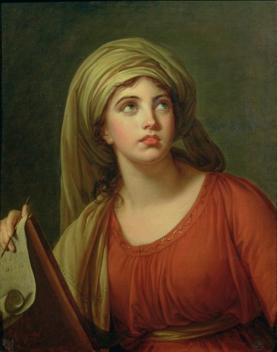 Portrett av Emma Hart (ca. 1765-1815) senere Lady Hamilton, som en sibyll, ca. 1792 av Elisabeth Louise Vigee Lebrun