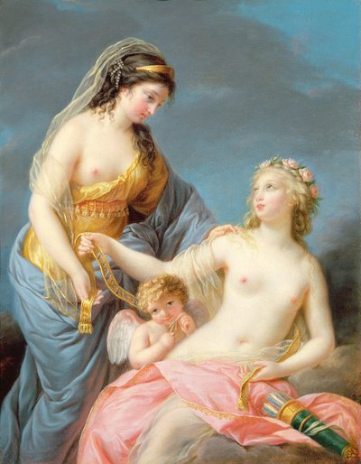 Portrett av Emma Hart som en Sybil av Elisabeth Louise Vigee Lebrun