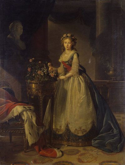 Portrett av keiserinne Elizabeth Alexeievna, prinsesse Louise av Baden 1779-1826, 1795 av Elisabeth Louise Vigee Lebrun
