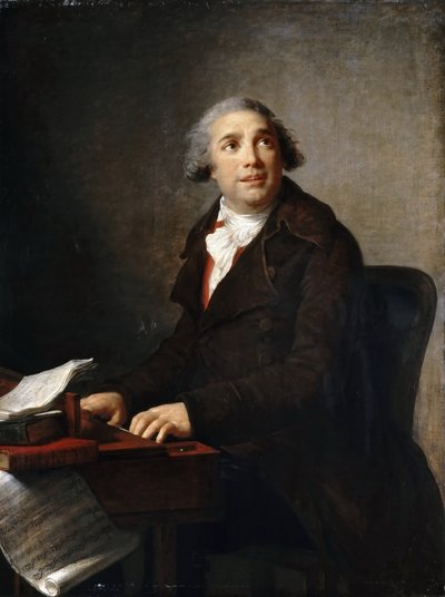 Portrett av Giovanni Paisiello 1740-1816 ved cembalo av Elisabeth Louise Vigee Lebrun