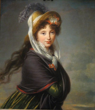 Portrett av prinsesse Irina Ivanovna Vorontsova, født Izmaylova 1768-1848, ca 1797 av Elisabeth Louise Vigee Lebrun