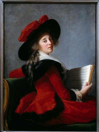 Portrett av baronessen av Crussol. Maleri av Marie Elisabeth Louise Vigee Le brun (eller Vigee-Lebrun eller Vigee Lebrun) (1755-1842) av Elisabeth Louise Vigee Lebrun