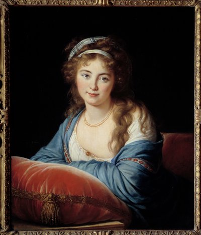 Portrett av grevinnen Catherine Vassilievna Skavronskaia (1761-1829) Æresdamen til Katarina II av Russland Maleri av Marie Elisabeth Louise Vigee Le brun (eller Vigee Lebrun eller Vigee Lebrun) (1755-1842) 1796 Søn. 0,66x0,8 m - Portrett av grevinnen av Elisabeth Louise Vigee Lebrun