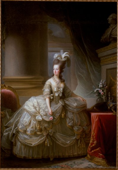 Portrett av dronningen av Frankrike Marie Antoinette av Elisabeth Louise Vigee Lebrun