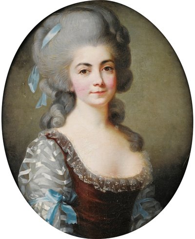Portrett av operasangerinnen Antoinette Saint-Huberty 1756-1812, ca. 1780 av Elisabeth Louise Vigee Lebrun