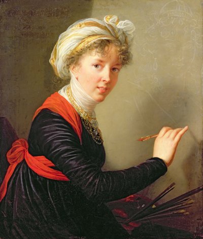 Selvportrett, 1800 av Elisabeth Louise Vigee Lebrun