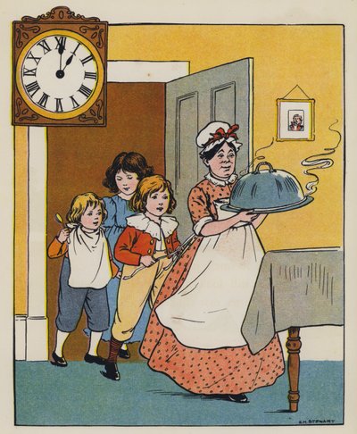 Middagstid (farge litho) av Elise H. Stewart