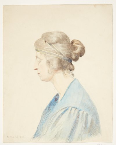 Portrett av Olivia Holm-Møller (byste i profil) av Elise Konstantin Hansen