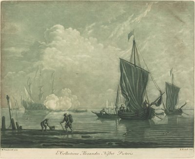 Fraktscene fra samlingen til Alexander Nisbit, 1720-tallet. av Elisha Kirkall