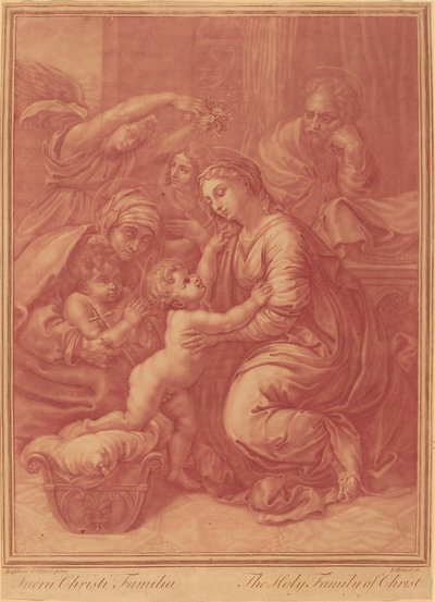 Den hellige familie av Elisha Kirkall after Raphael