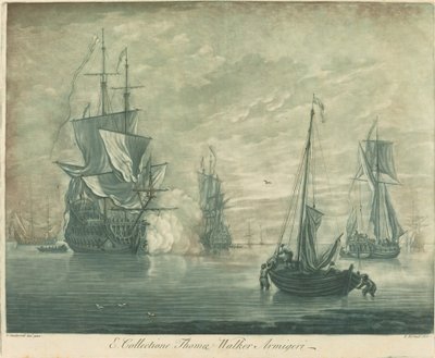 Fraktscene fra samlingen til Thomas Walker av Elisha Kirkall after Willem van de Velde the Younger