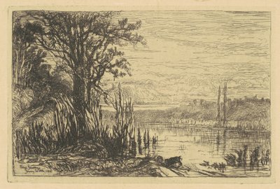Dammen ved Cernay-la-Ville av Eliza Pratt Greatorex