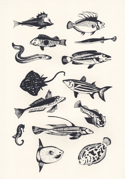 Monotone Plain Fish, 2015 (skjermtrykk) av Eliza Southwood