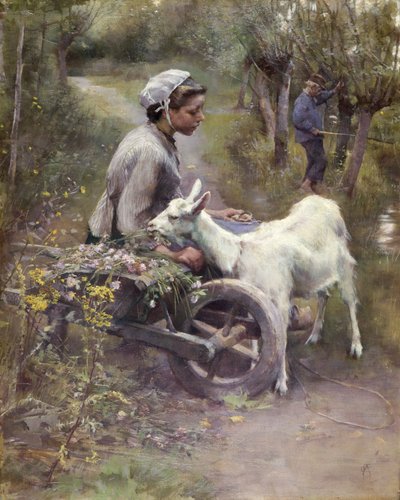 Jean, Jeanne og Jeannette, utst.1892 (olje på lerret) av Elizabeth Adela Stanhope Forbes