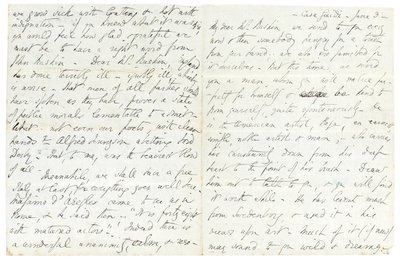 Autografbrev til John Ruskin, Casa Giudi, Firenze, 3. juni 1859 av Elizabeth Browning