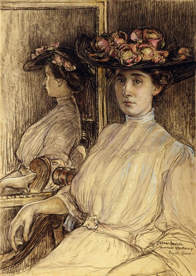 Portrettskisse av frøken Palmer av Elizabeth Nourse
