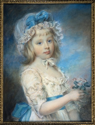 Portrett av Lady Georgiana Cavendish (akvarell og kritt på papir) av Elizabeth Royal