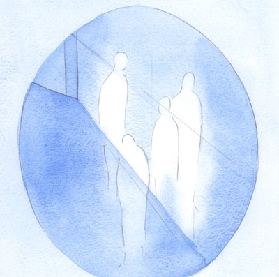 Alt det gode jeg ser og sanser hos personer jeg kjenner, er en gave fra Gud; hver god handling eller gest stammer fra Ham, 2000 (w/c på papir) av Elizabeth Wang