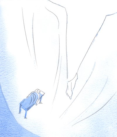 Ved tålmodig utholdenhet - av kjærlighet til Kristus - kan vi ligne ham, og også bli løftet opp og herliggjort, 2002 (w/c på papir) av Elizabeth Wang