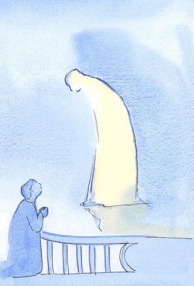 Kristus er øm og snill når vi vender oss til ham, 2002 (w/c på papir) av Elizabeth Wang