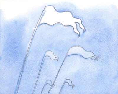 Kristus er triumferende ved virket av sin nåde i den angrende sjelen, som nå skinner som et lyst banner, 2000 (w/c på papir) av Elizabeth Wang