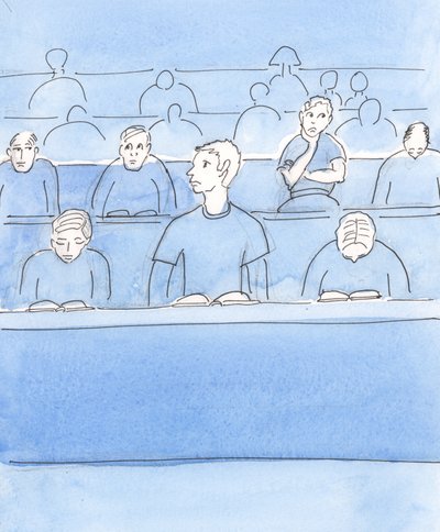 Kristus elsker å være med oss i nattverden, men så få av oss hilser ham, elsker ham eller tilbyr å tjene ham, 2004 (w/c på papir) av Elizabeth Wang