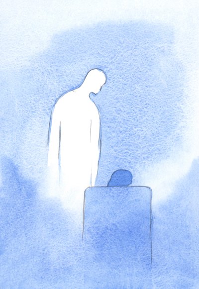 Kristus sa at Han, Marias Sønn, er som sin mor, i sine ømme gester og taktfulle stillheter, 2001 (w/c på papir) av Elizabeth Wang