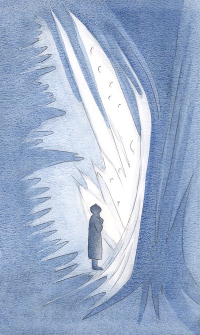 Jeg så at vi må ære ikke bare de hellige englene, men alle de lyse sjelene som de vokter, 2000 (w/c på papir) av Elizabeth Wang