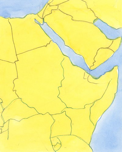 Noen regjeringer som burde tjene Gud og beskytte og hjelpe folket deres, unnlater å gjøre det - og lever til og med i uhemmet luksus mens de ignorerer fattigdommen til sitt eget folk., 2004 (w/c på papir) av Elizabeth Wang