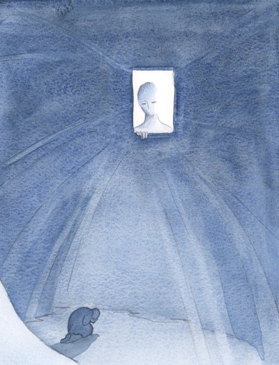 Faderens kjærlighet til oss er uendelig. Han gleder seg over å gi oss gode ting: gode nyheter, åndelig glede og Kristus, som åpenbarer ham., 2001 (w/c på papir) av Elizabeth Wang