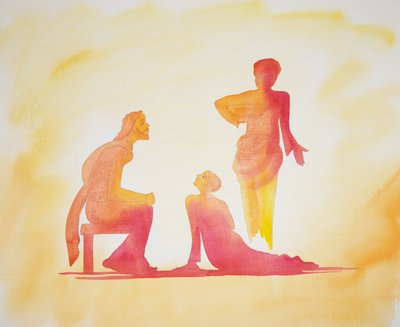 Kvinnen som elsker mye og er mye tilgitt, 2001 (w/c på papir) av Elizabeth Wang